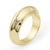 Minimal Polished Gold-Tone Band Ring – Smooth, Timeless & Versatile
