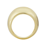 High-Polish Dome Ring – Brass with 14K Gold Plating, Minimal & Versatile