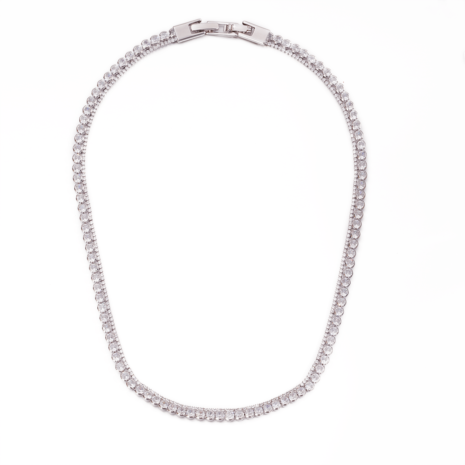 Radiant Brilliance: Full Zirconia Necklace