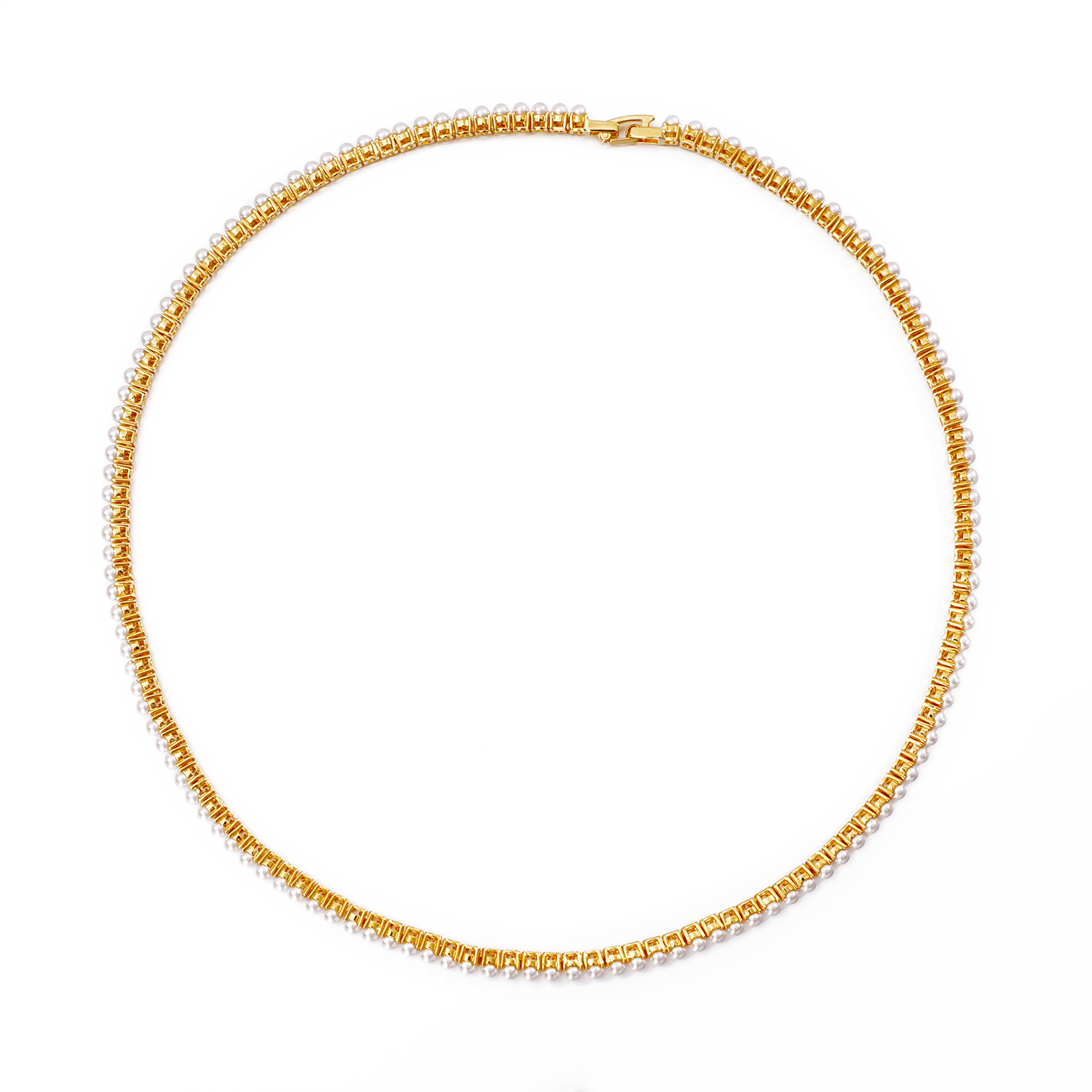 Elegant Pearl Cup Chain Necklace