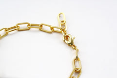 Paperclip Marine Bracelet with Pavé Crystals