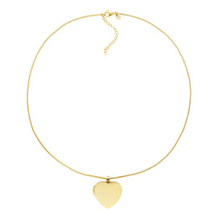 Custom Stainless Steel Heart Locket Necklace | Polished Photo Pendant | 14K Gold Vacuum Plating | OEM/ODM Jewelry Supplier