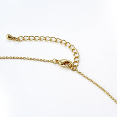 Minimal Colored Zircon Necklace | Brass / 925 Silver | 14K Gold Plating