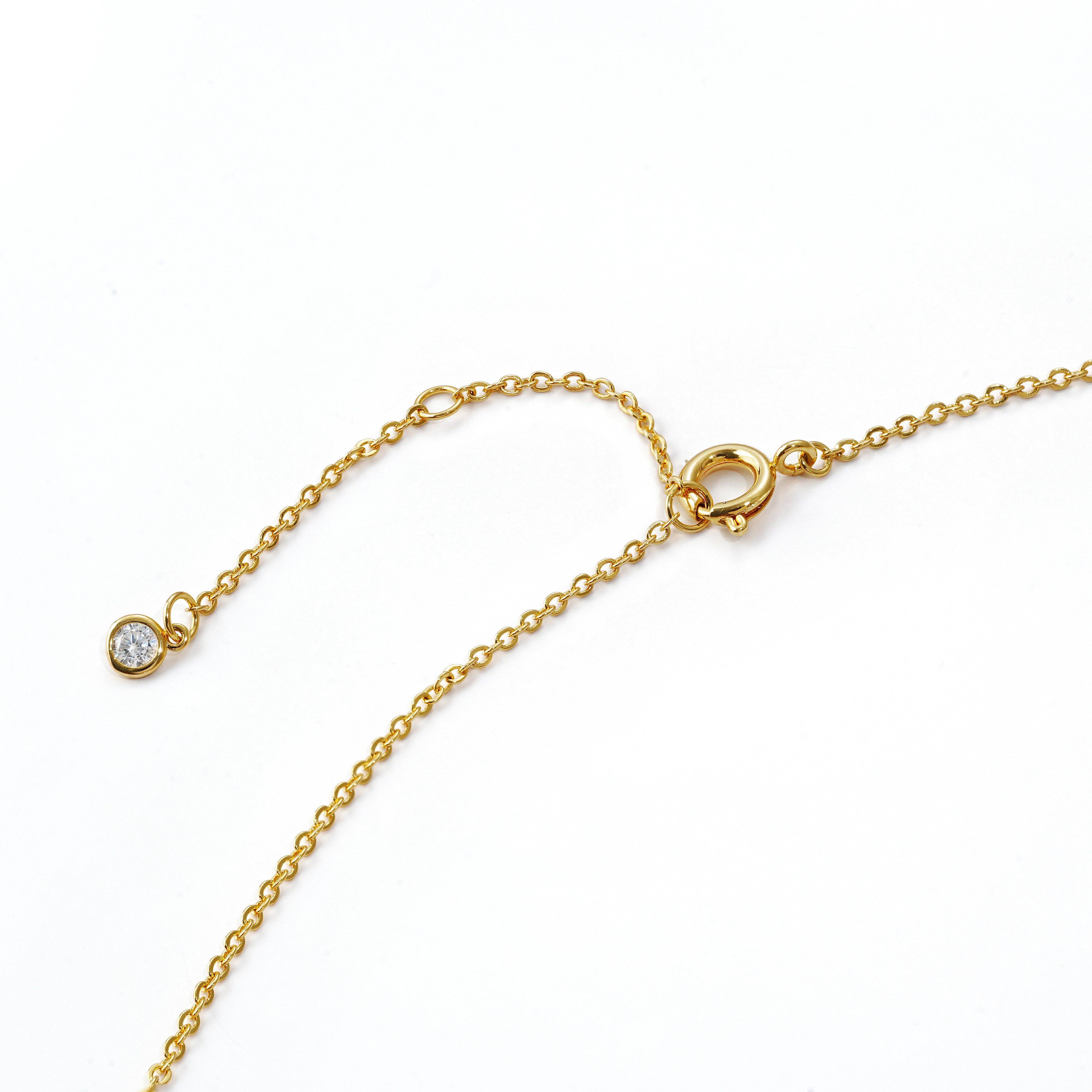 Freshwater Pearl & Zircon Necklace | Brass / 925 Silver | 14K Gold Plating