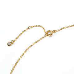 Freshwater Pearl & Zircon Necklace | Brass / 925 Silver | 14K Gold Plating