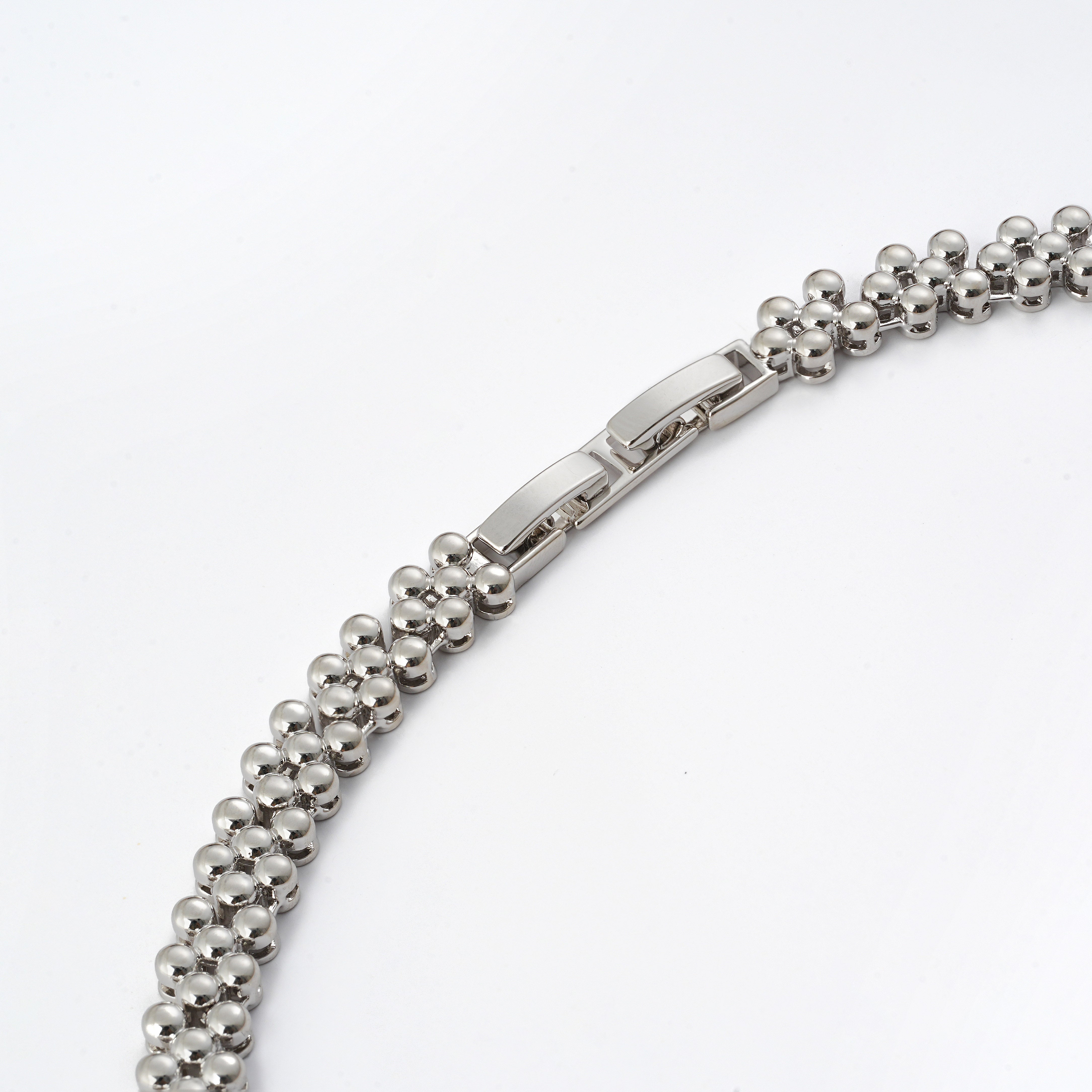 Platinum Plated Zirconia Tennis Necklace | Modern Minimalist Design | OEM/ODM Fashion Jewelry