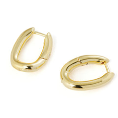 Minimalist Irregular Oval Hoop | Gold & Silver Plated | Modern Fashion OEM Jewelry