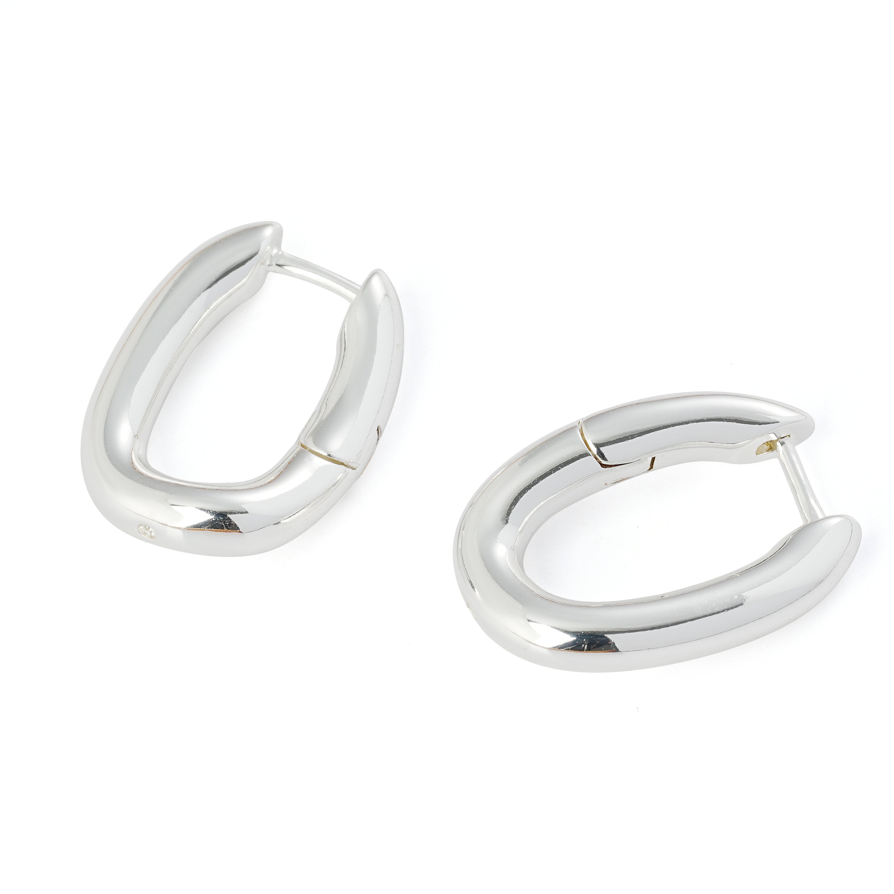 Minimalist Irregular Oval Hoop | Gold & Silver Plated | Modern Fashion OEM Jewelry