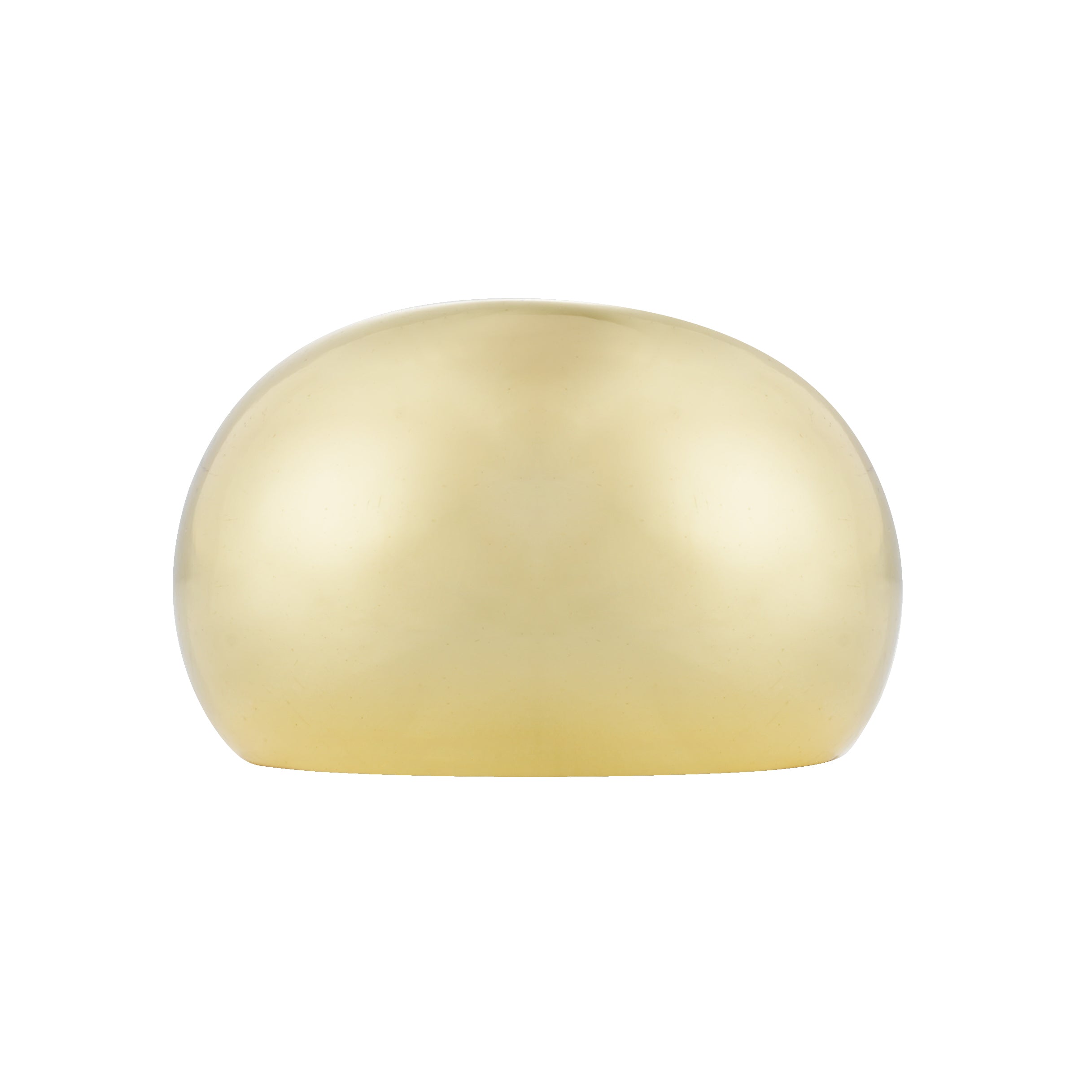 High-Polish Dome Ring – Brass with 14K Gold Plating, Minimal & Versatile