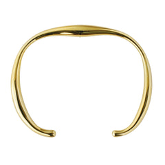 Minimal Polished 316 Stainless Steel Cuff Bracelet – Organic Fluid Shape, PVD Gold Finish
