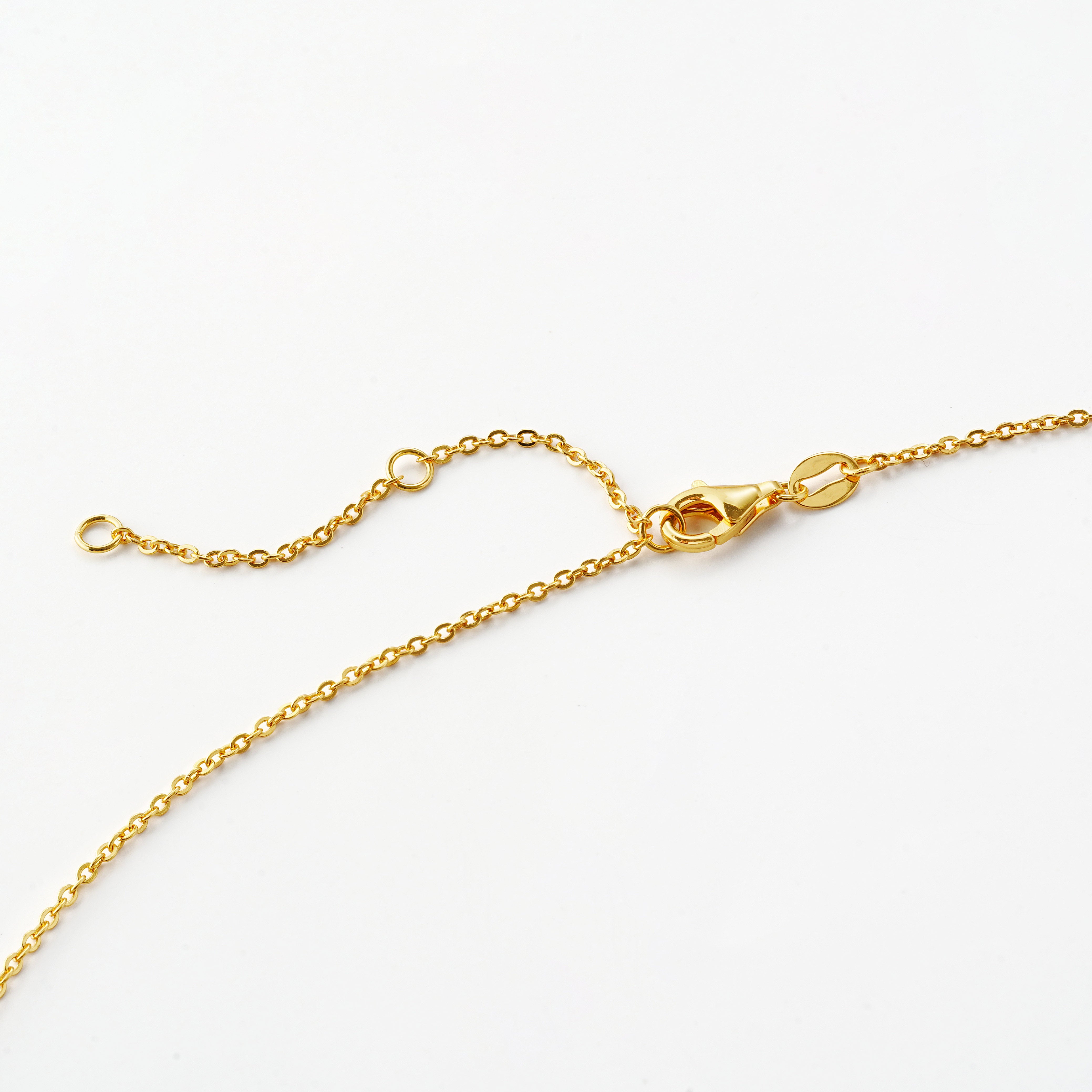 23ct Gold Plated Long Necklace with Natural Coin Pearl Pendant – 925 Sterling Silver