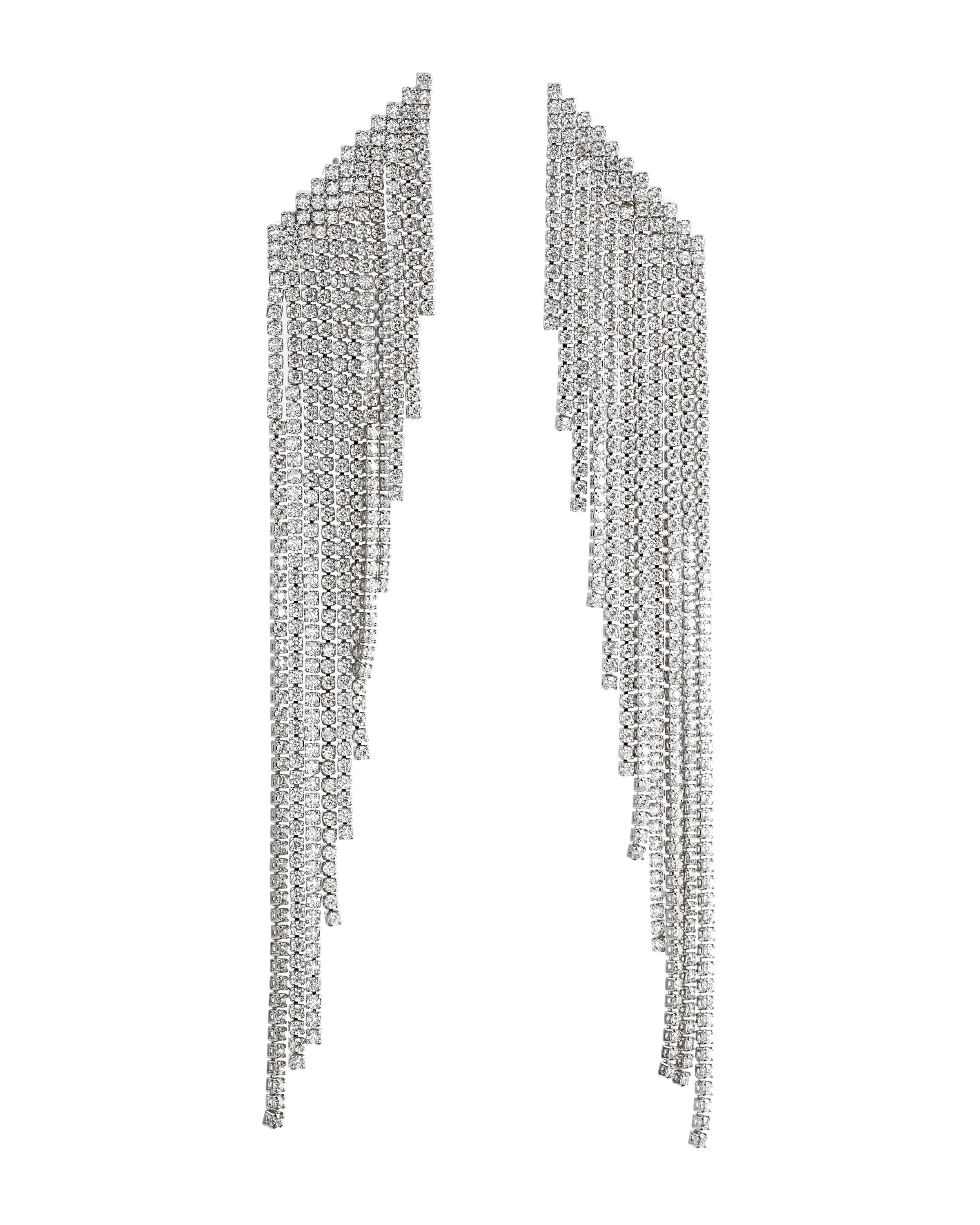 Luxury Gold Zircon Fringe Earrings | OEM & Wholesale Jewelry Supplier
