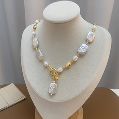 Baroque Freshwater Pearl Necklace with 14K Gold Plating
