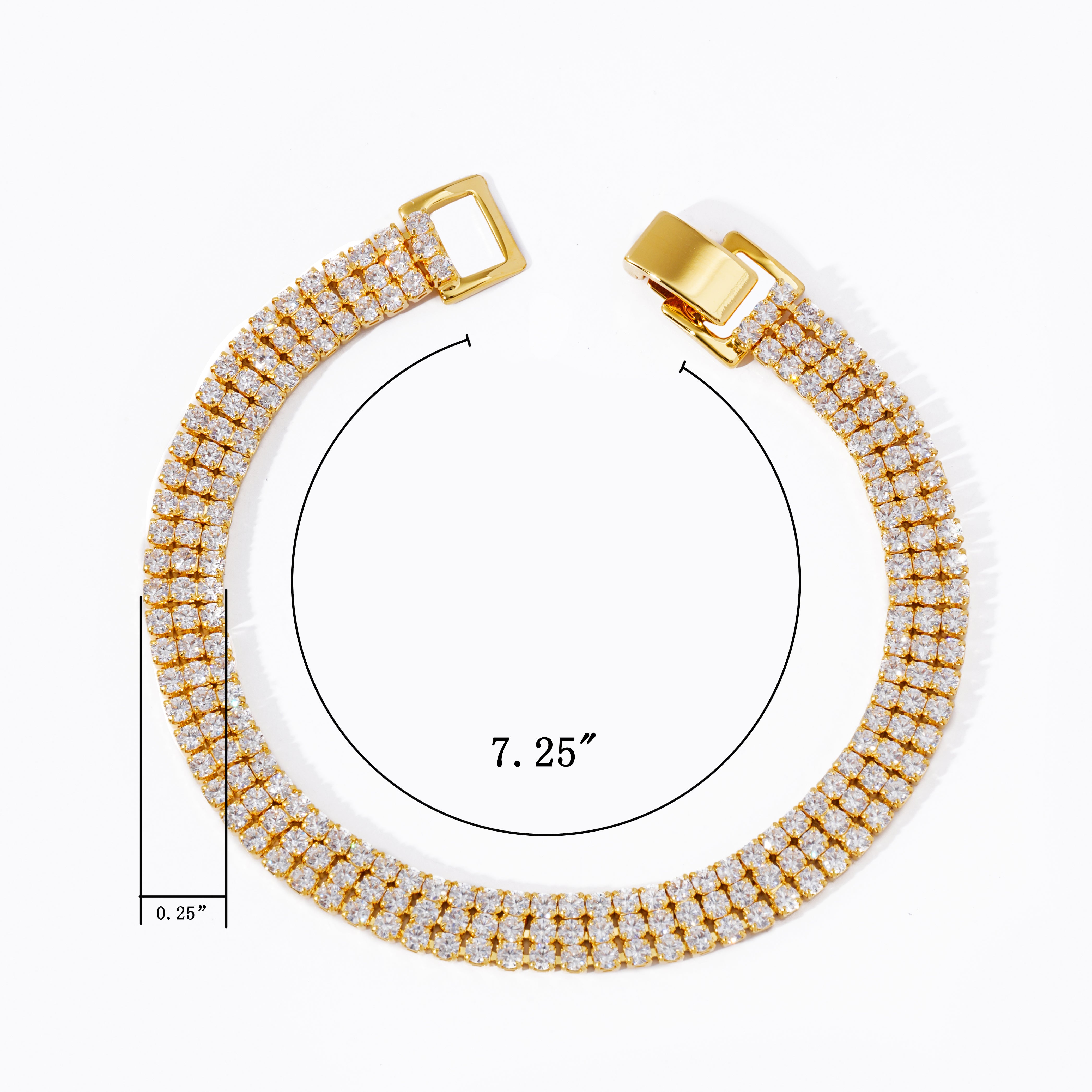 Full CZ Tennis Bracelet — Sparkling Cubic Zirconia Luxury Bracelet for Women