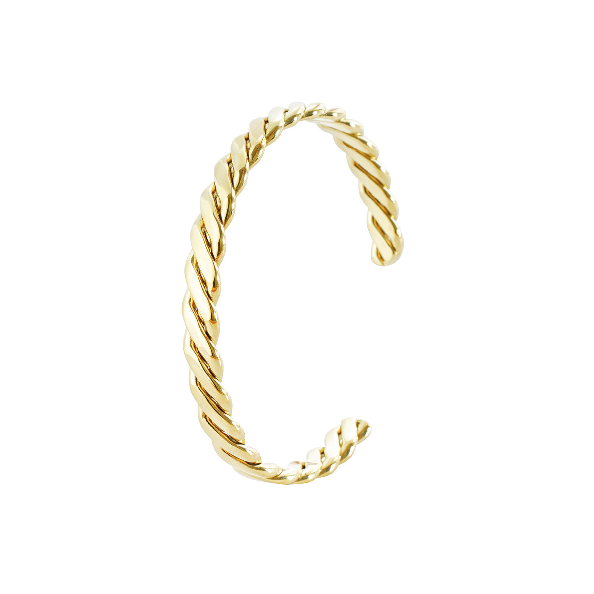 Minimalist Twisted Stainless Steel Cuff Bangle | Gold & Silver Open Bangle for OEM Jewelry Brands