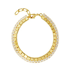 14K Gold Plated CZ Tennis Bracelet | Brass Base | High-Shine B2B Fashion Jewelry Manufacturer