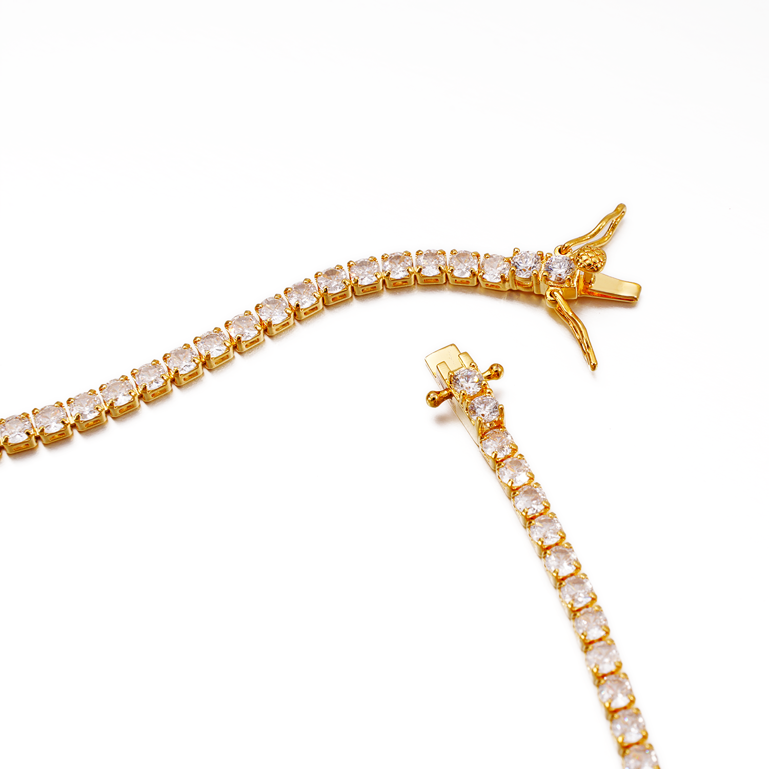 Full Zirconia Tassel Necklace | Brass with 14K Gold Plated