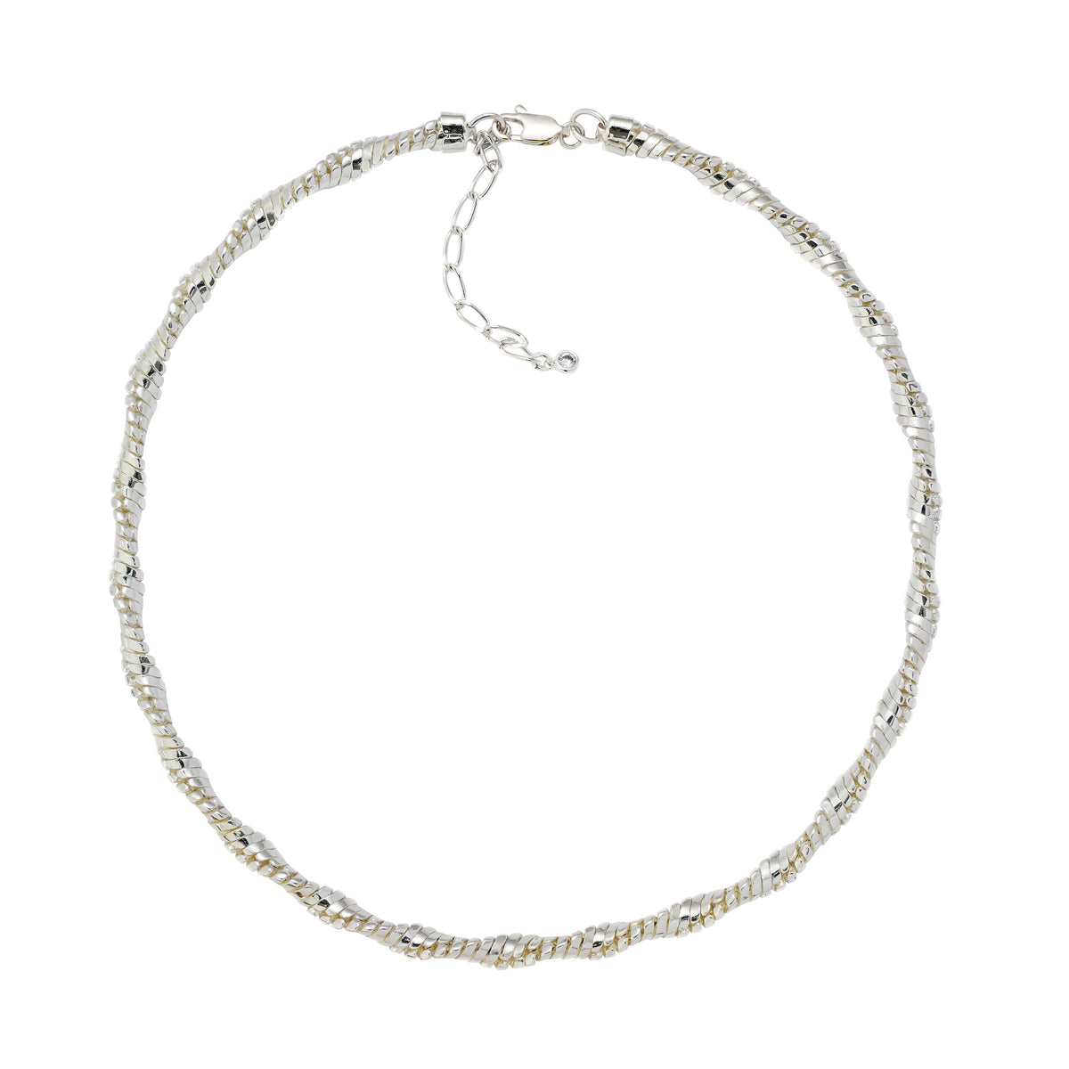 DNA Twisted Chain Necklace | Brass Base with 14K Gold & Silver Plating