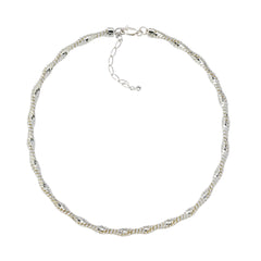 DNA Twisted Chain Necklace | Brass Base with 14K Gold & Silver Plating