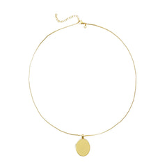 Polished Stainless Steel Oval Locket Necklace – Minimal & Timeless Design