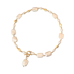 Baroque Freshwater Pearl Necklace with 14K Gold Plating