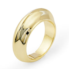 Minimal Polished Gold-Tone Band Ring – Smooth, Timeless & Versatile